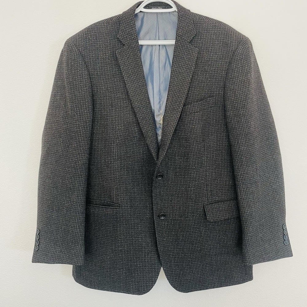 GUC‎ 44R-Jean-Paul Germain Wool Blazer Jacket Brown Olive Tweed Double Vent
